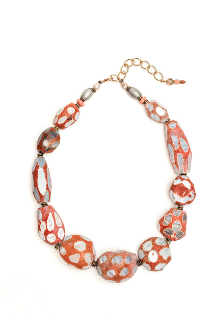 Saffron Necklace in Agate Mix