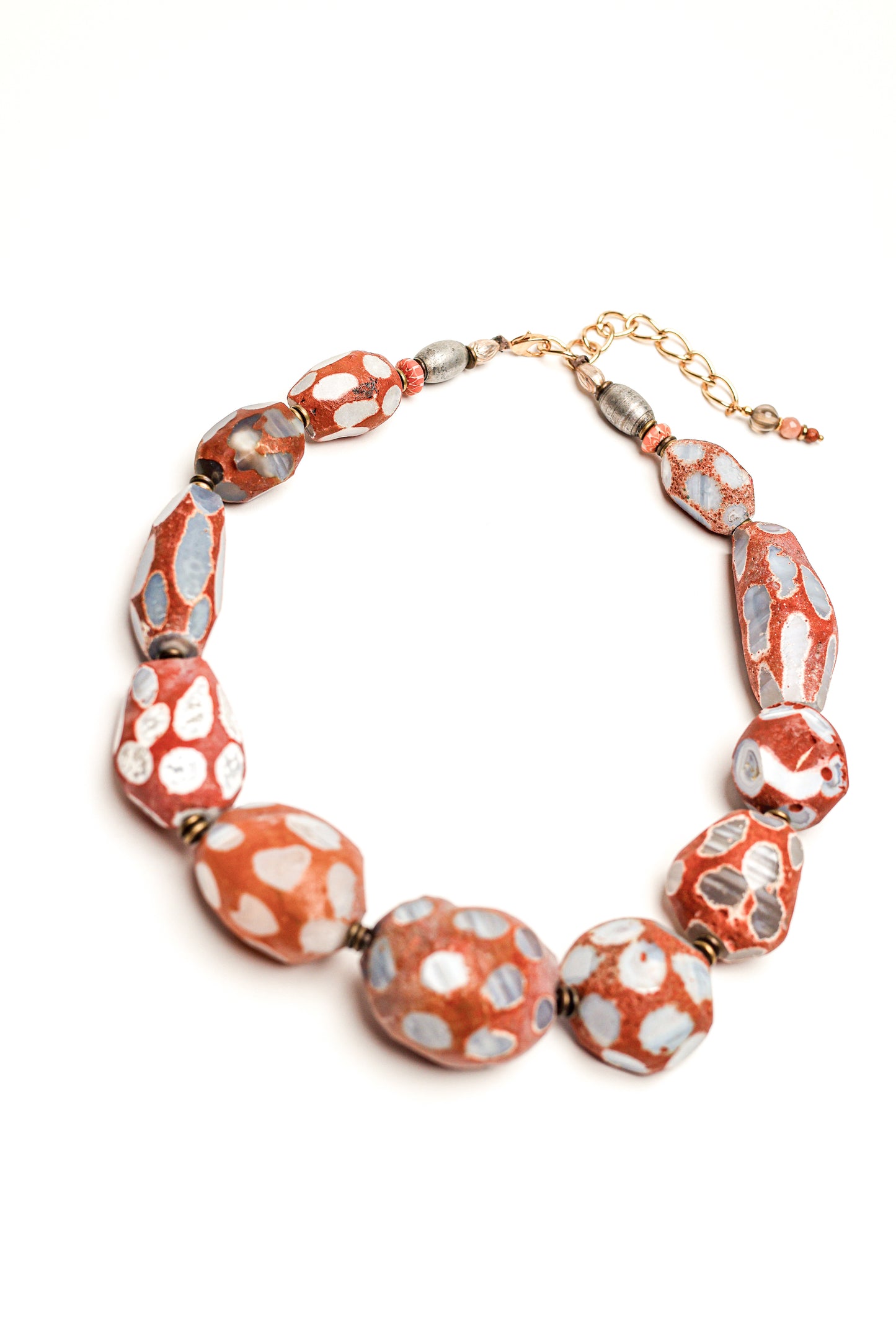 Saffron Necklace in Agate Mix