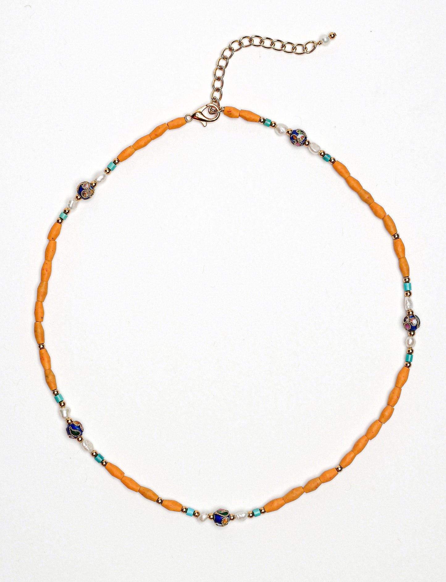 Dawn Necklace in Yellow Jade Mix