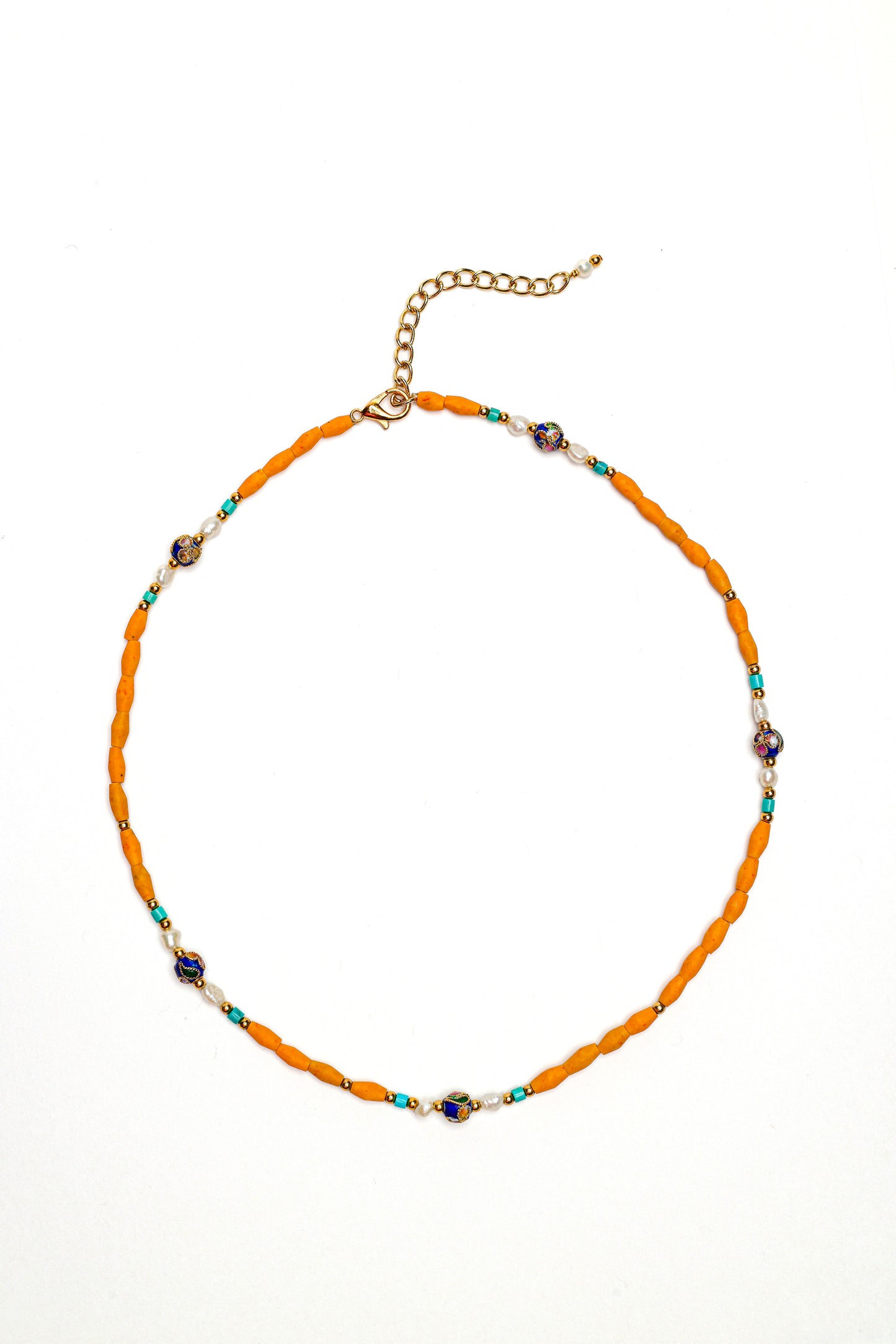 Dawn Necklace in Yellow Jade Mix