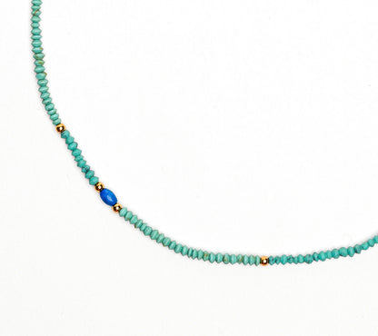 Dahlia Necklace in Turquoise Mix