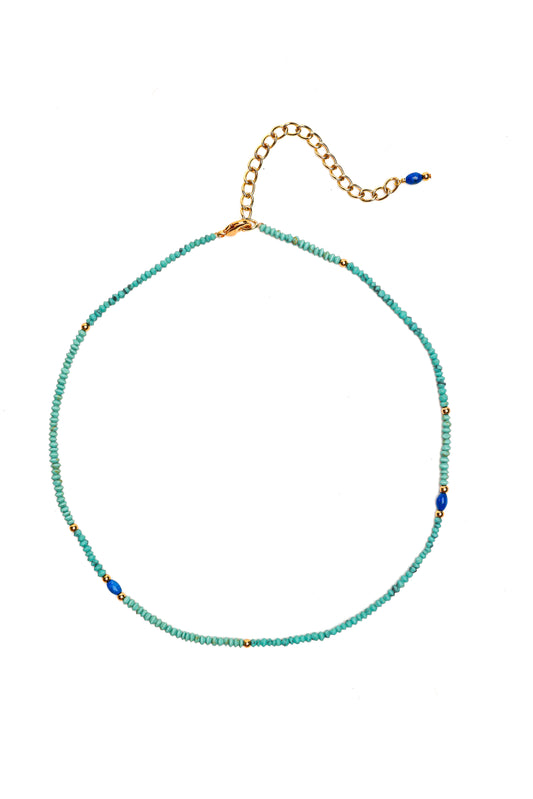 Dahlia Necklace in Turquoise Mix