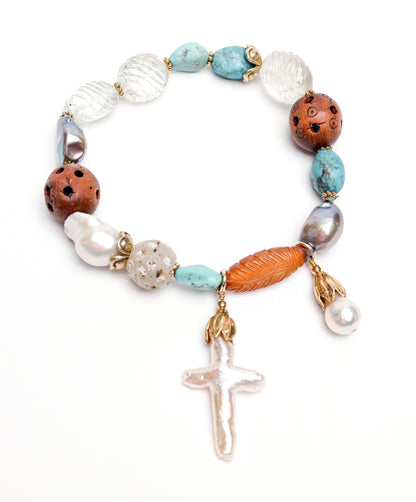 Sienna Bracelet in Pearl Mix