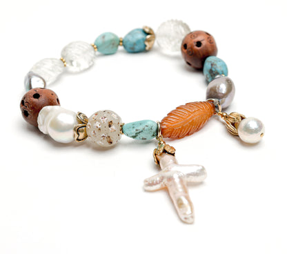 Sienna Bracelet in Pearl Mix