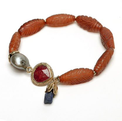 Leila Bracelet in Amber Mix