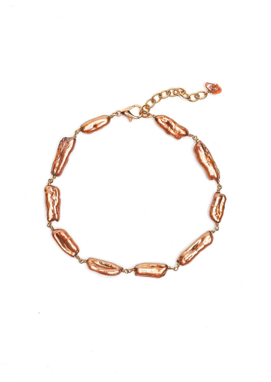 Katrina Anklet in Champagne Pearl