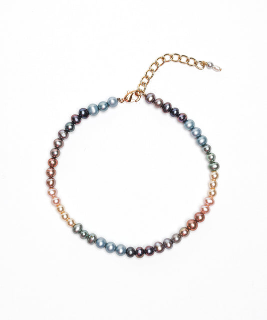 Ula Anklet in Dark Pearl Mix