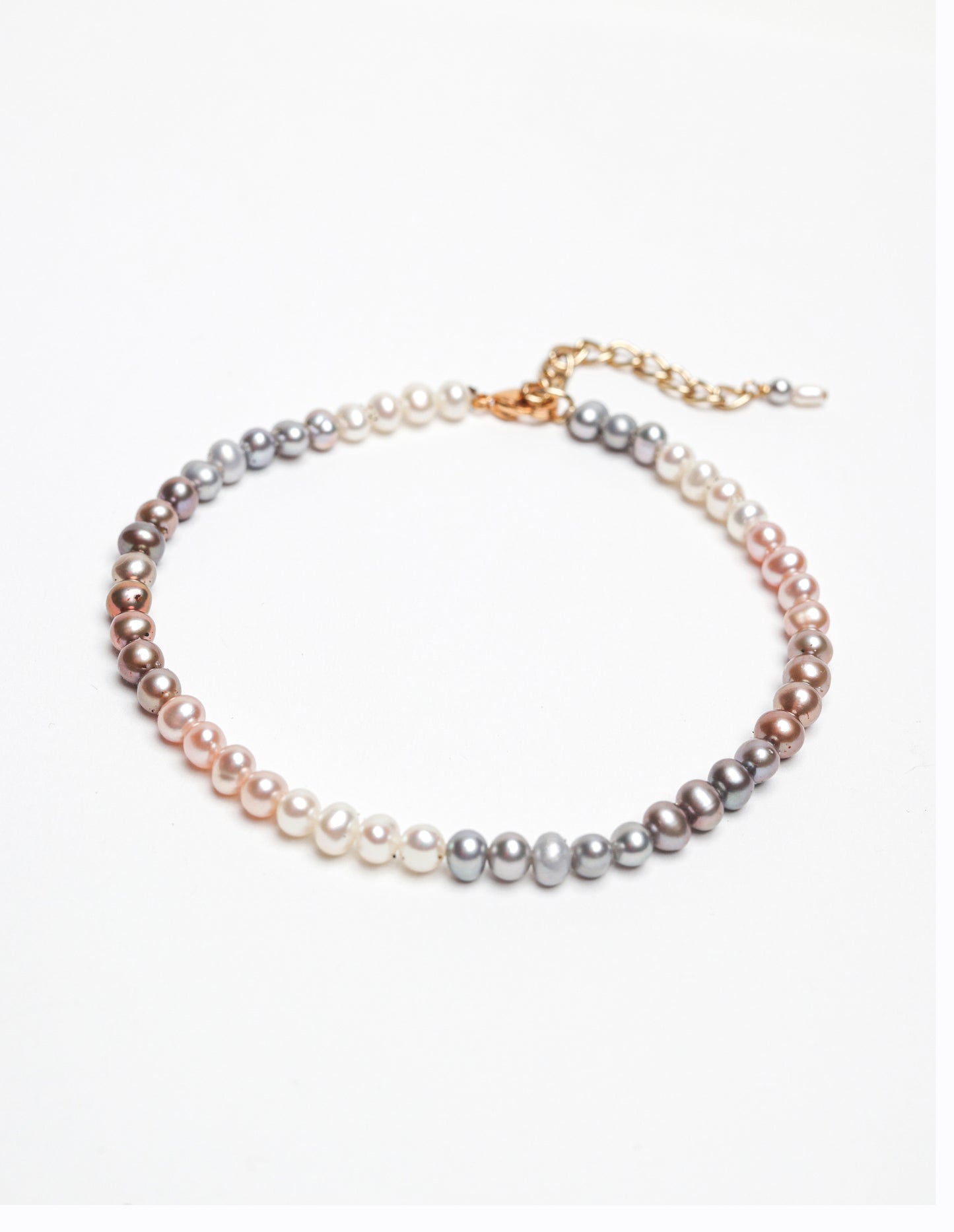 Ula Anklet in Taupe Pearl Mix