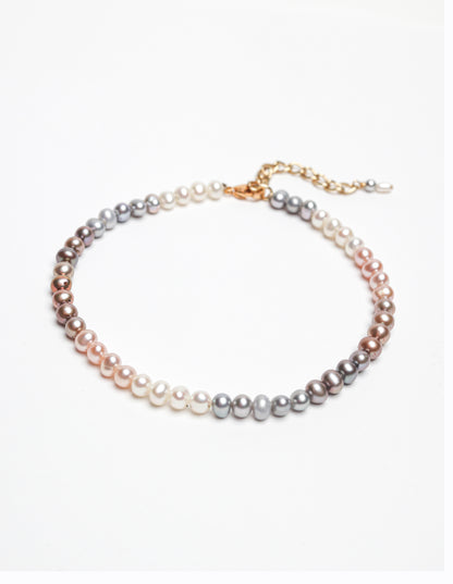 Ula Anklet in Taupe Pearl Mix