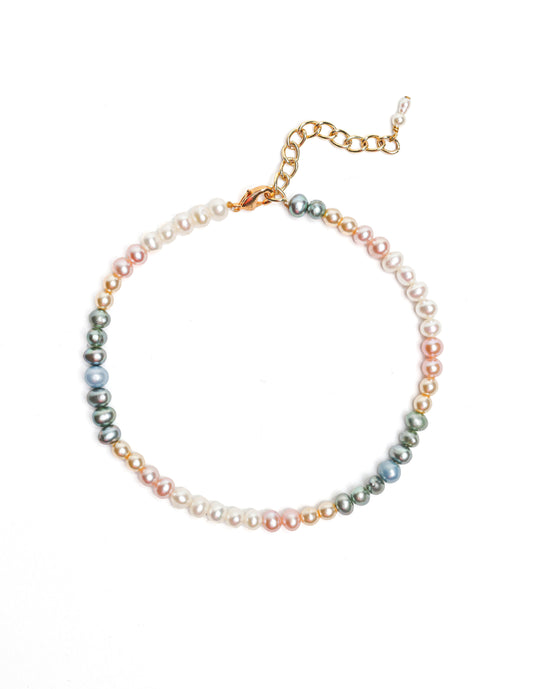 Ula Anklet in Light Pearl Mix