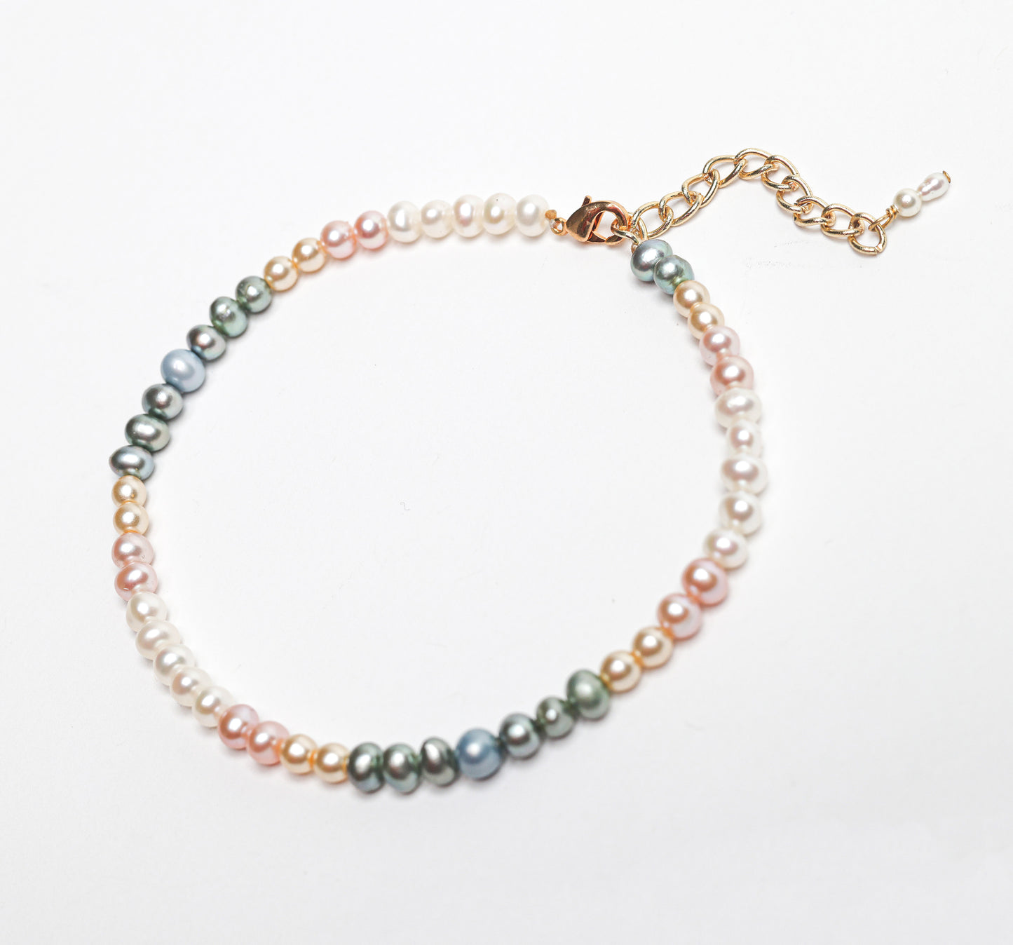 Ula Anklet in Light Pearl Mix