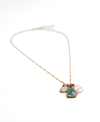 Khai Necklace in Blue Opal Mix