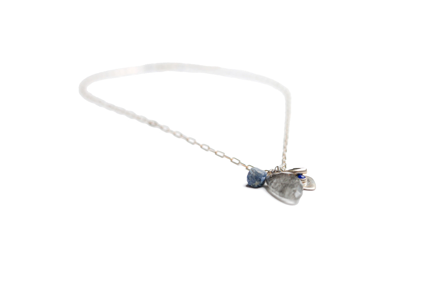 Zale Necklace in Black Tourmilated Quartz Mix