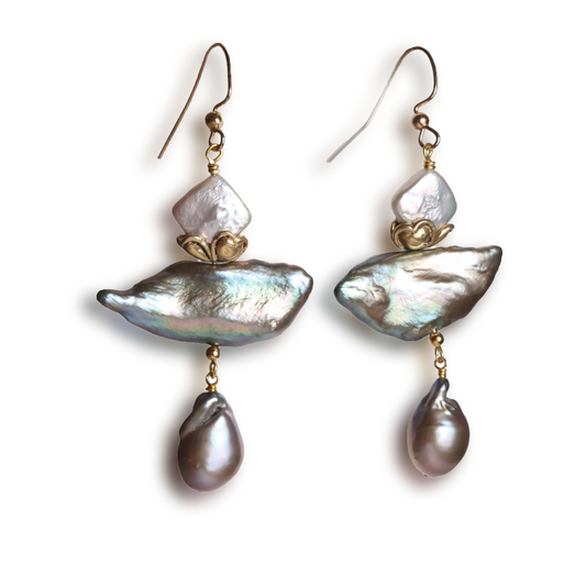 Florence Earring in Peacock Pearl