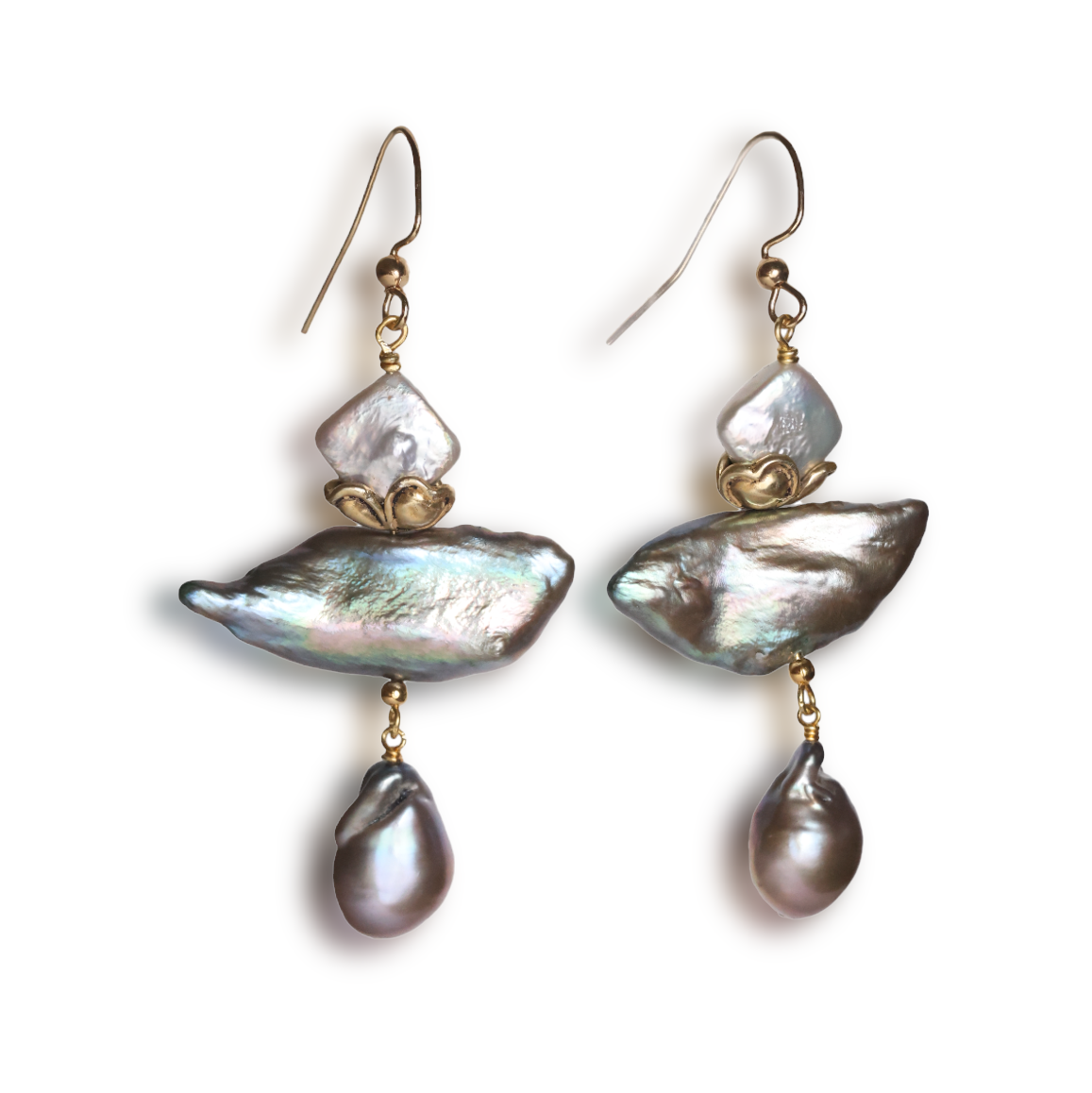 Florence Earring in Peacock Pearl