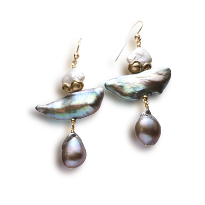 Florence Earring in Peacock Pearl