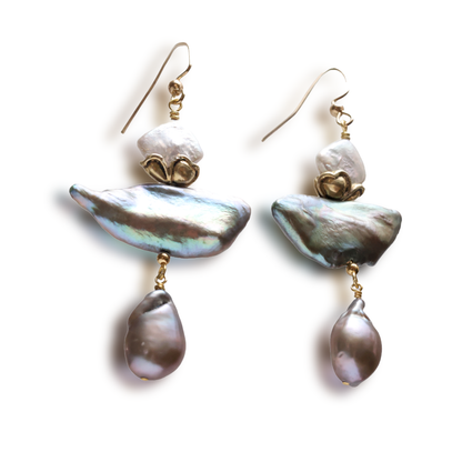 Florence Earring in Peacock Pearl