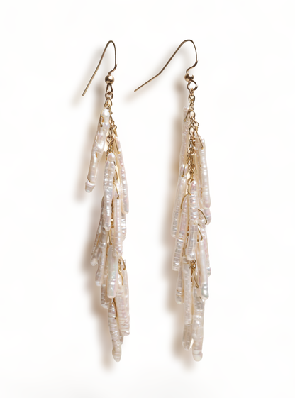 Penelope Earring in White Pearl