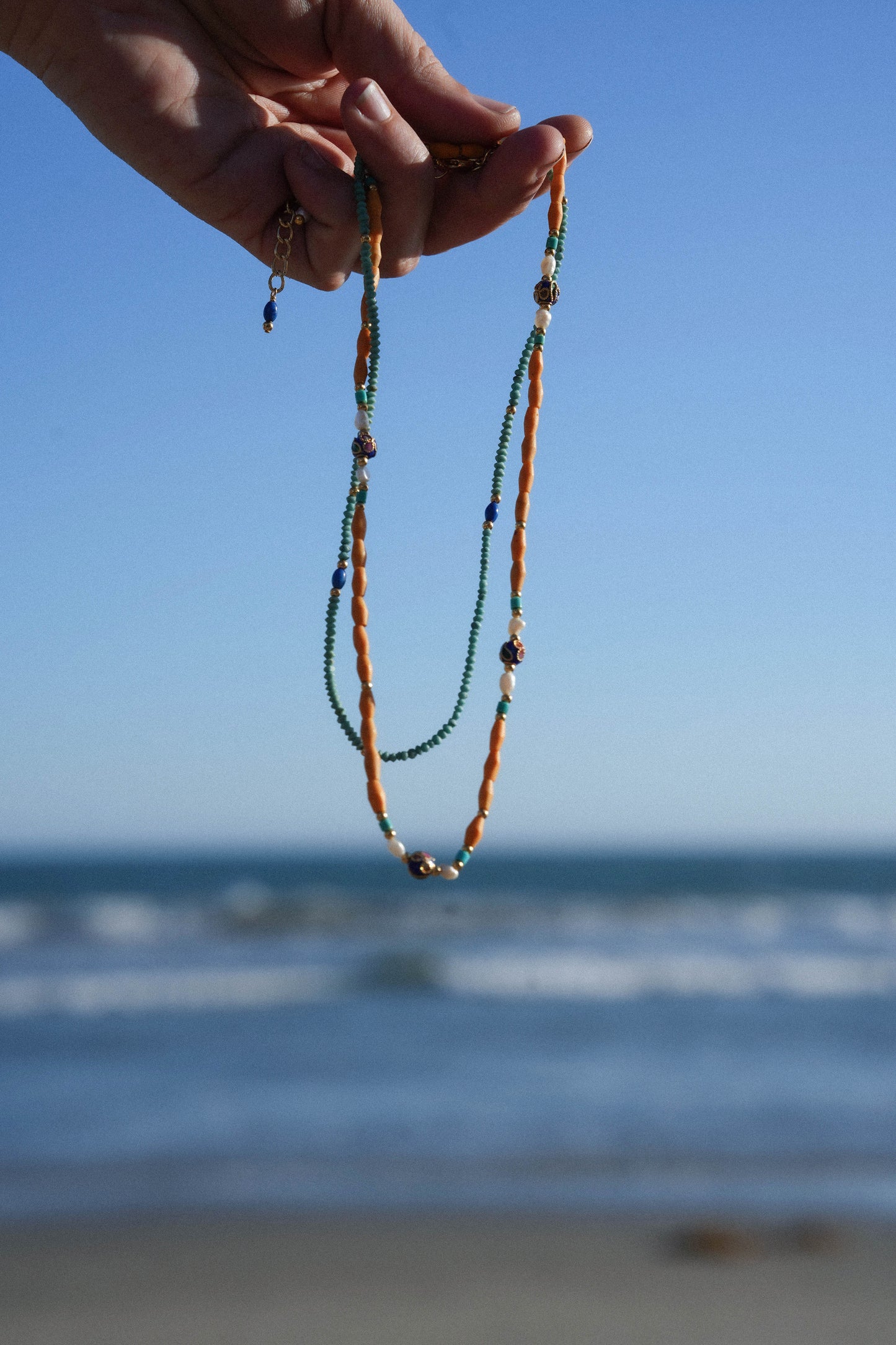 Dahlia Necklace in Rhodonite Mix