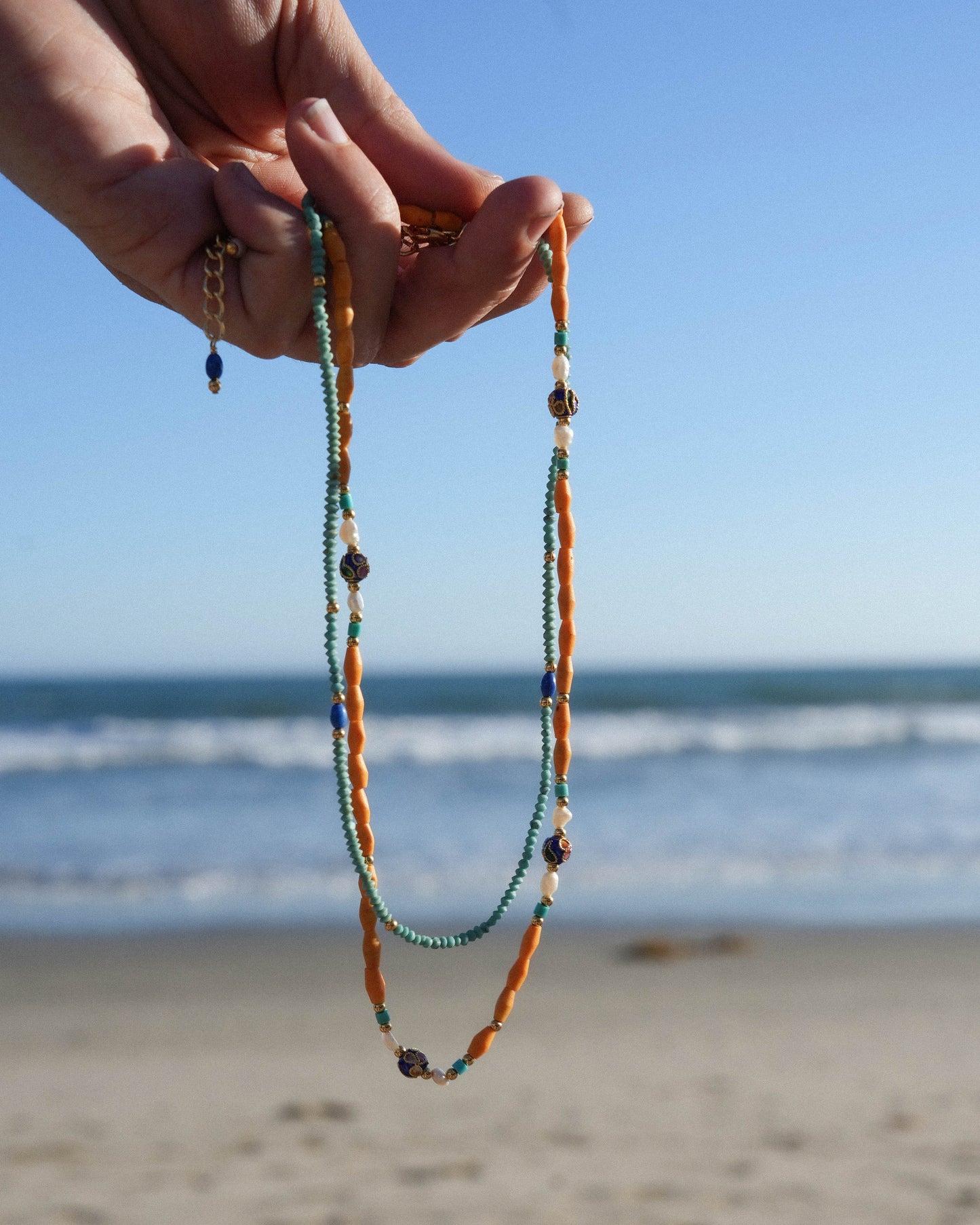 Dawn Necklace in Yellow Jade Mix